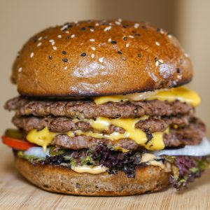 burger with patty dish